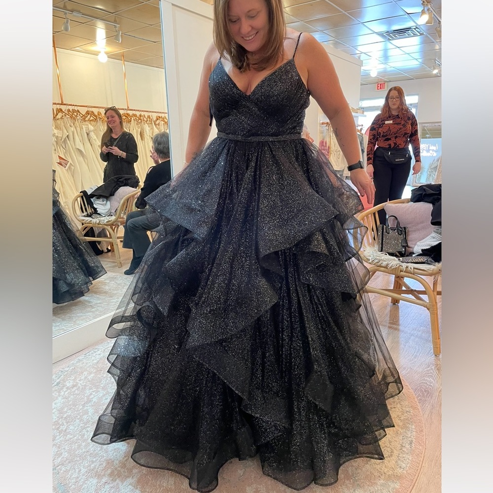 Black Prom dress bought to wear as a wedding dress-